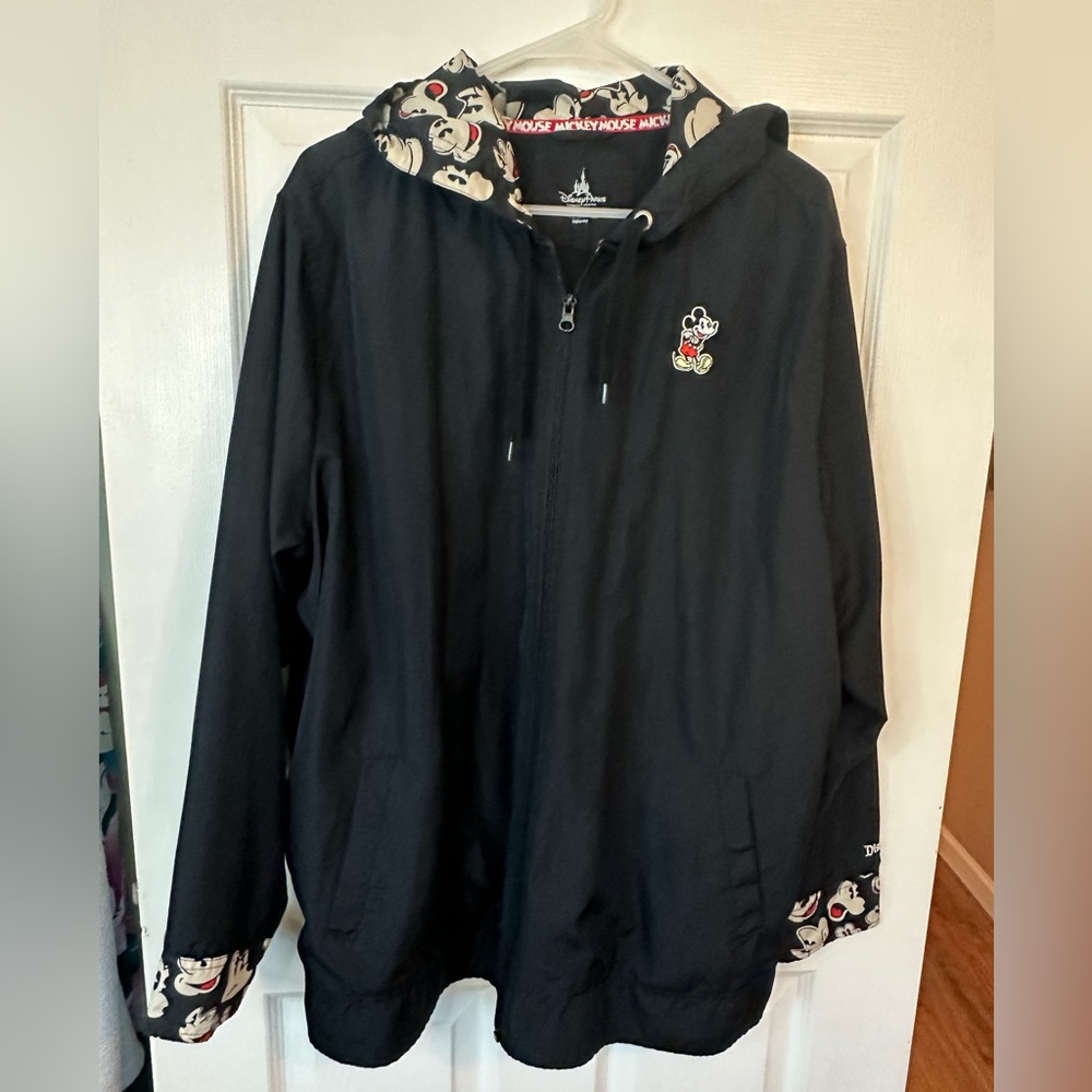 Vintage Mickey Mouse Windbreaker/Jacket with a hood Size 1X